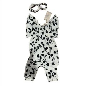 Baby girl Jessica Simpson one piece with headband